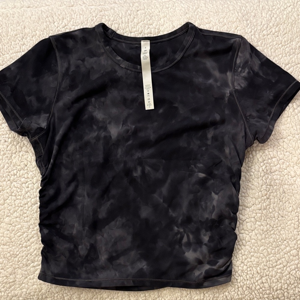 lululemon athletica Black Tie-Dye Short Sleeve Tee